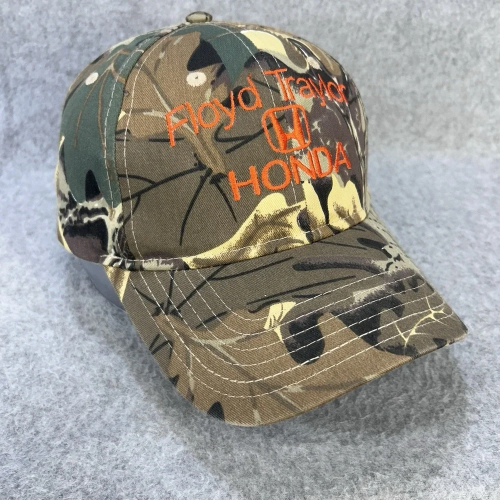 Honda Floyd Traylor Camo Hat Cap OTTO Orange Embroidered Strapback